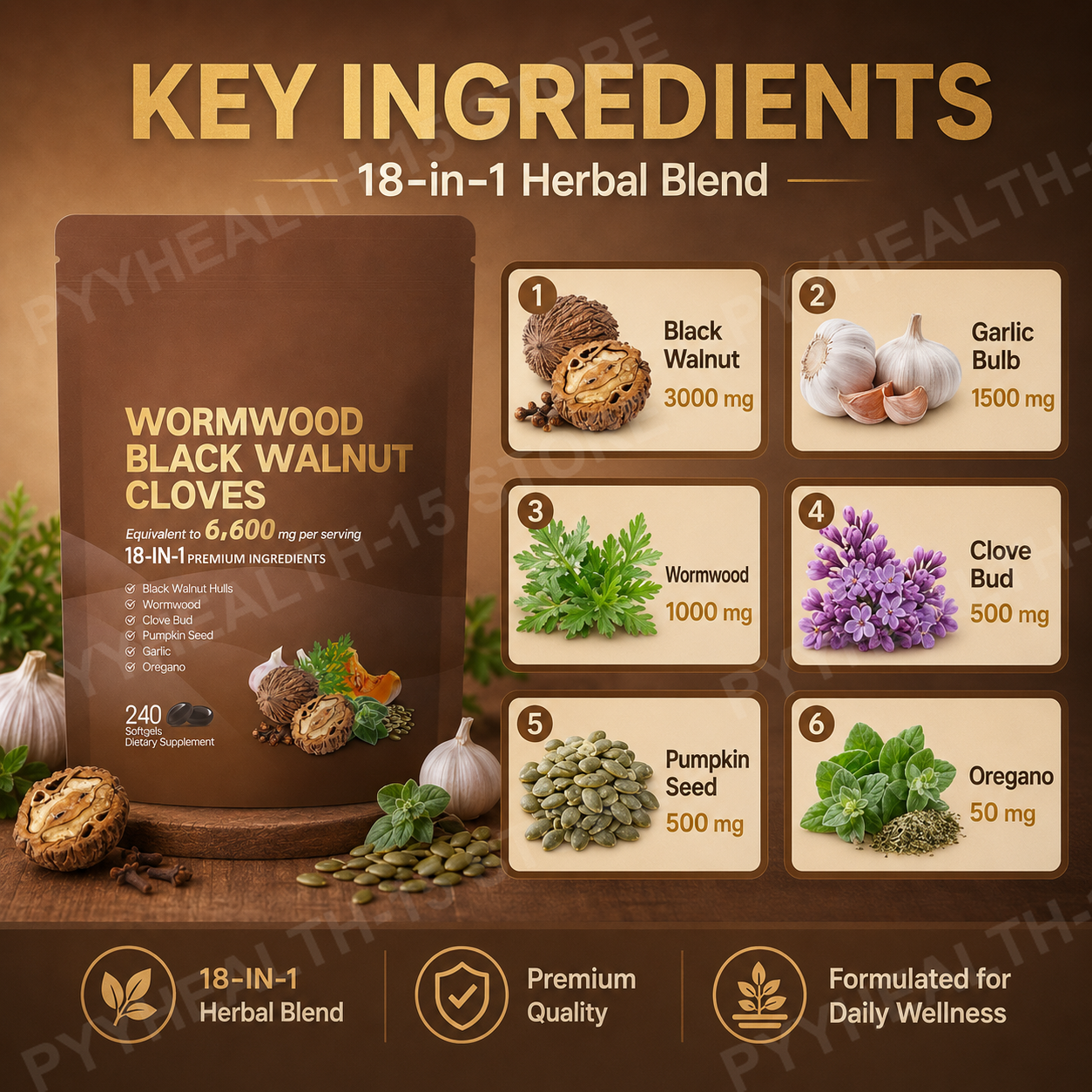 18-in-1 Wormwood Black Walnut  - đánh giá và giá Herbal And Wellness